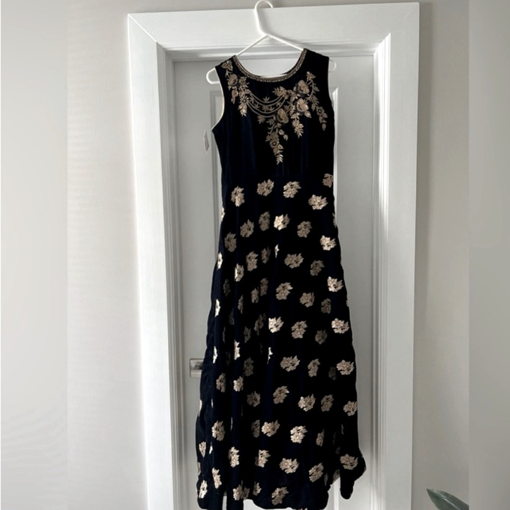 Beautiful black and gold anarkali.